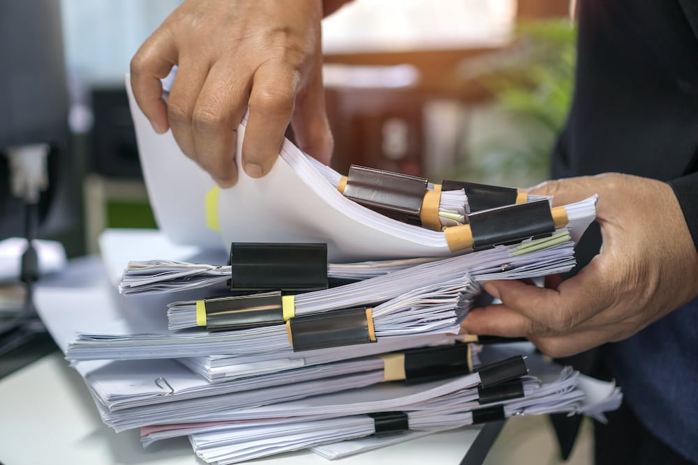 filing papers