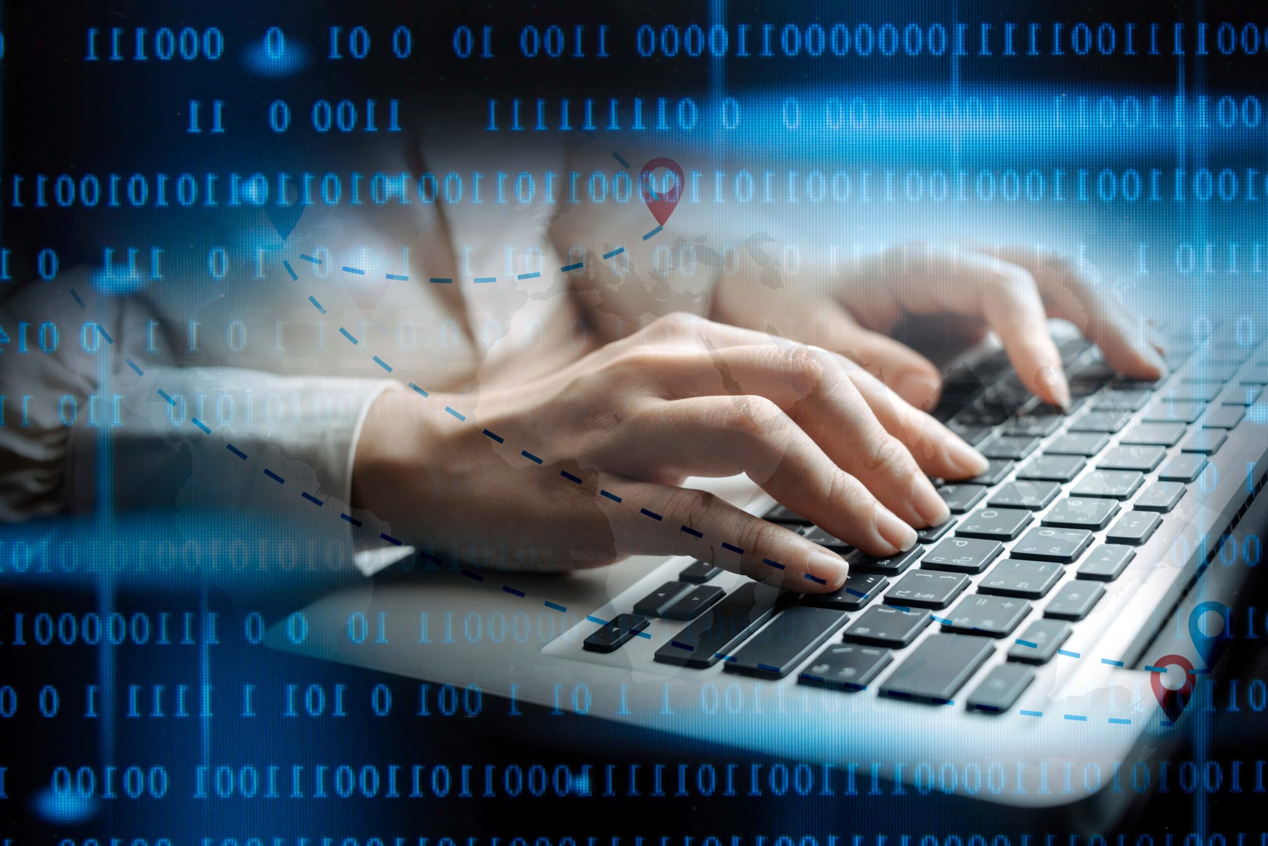 businesswoman using computer