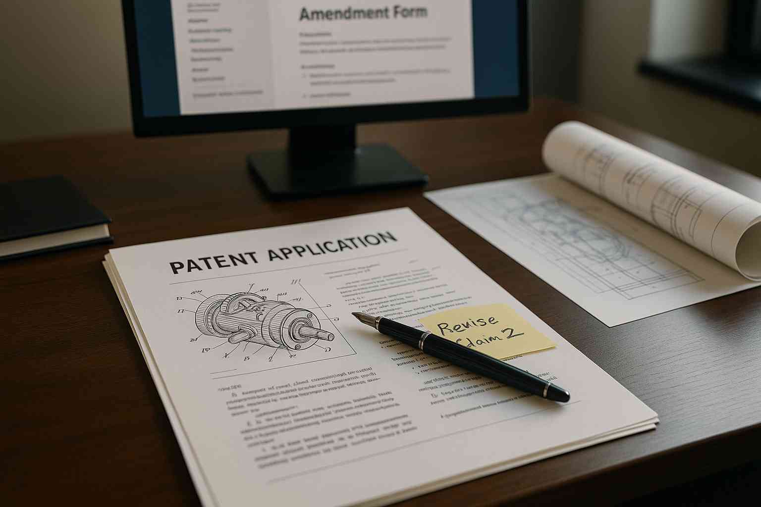 patent sitting on desk
